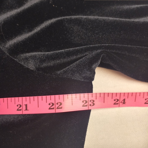 Vintage Black Velvet Satin Bow Snap Front Festive Holiday Christmas Jacket L - Picture 7 of 8